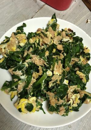 大根の葉っぱも食べてー　ツナ玉炒め-レシピのメイン写真