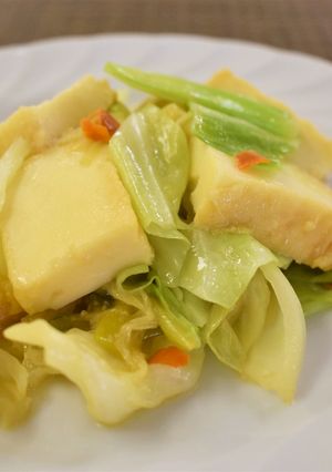 厚揚げとキャベツのみそ炒め-レシピのメイン写真