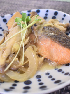 鮭ときのこのみそマヨ焼き-レシピのメイン写真