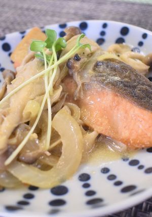 鮭ときのこのみそマヨ焼き-レシピのメイン写真
