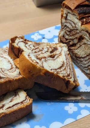マーブルチョコ食パン★1.5斤★HB♪-レシピのメイン写真