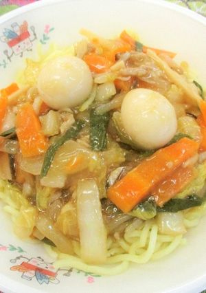 【学校給食】あんかけやきそば-レシピのメイン写真