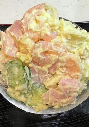 海老ゴロゴロ！ハムだらけのポテトサラダ-レシピのメイン写真