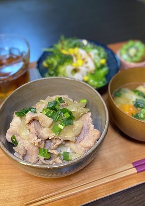 生姜いりつゆだく豚丼-レシピのメイン写真