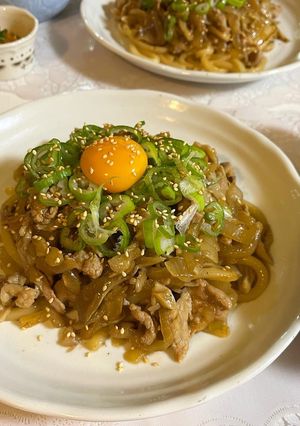 すき焼きうどん-レシピのメイン写真