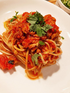 そばパスタ*鯖缶ミートソース/ダイエット-レシピのメイン写真