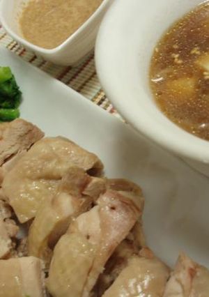 蒸し鶏と、ポン酢で作る酸辣湯風スープ-レシピのメイン写真