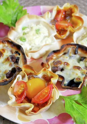 餃子の皮キッシュ-レシピのメイン写真