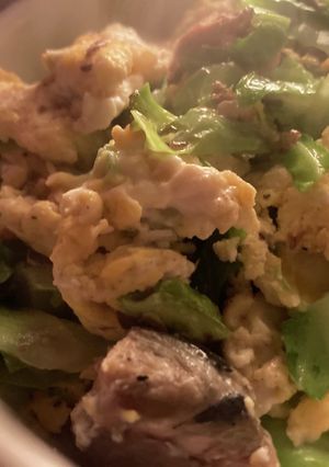 キャベツメインの痩せるおかず!サバ玉炒め-レシピのメイン写真
