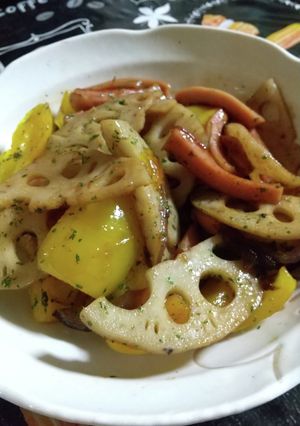 れんこんとパプリカの照り焼き炒め-レシピのメイン写真