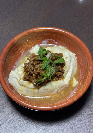 おぼろ豆腐の肉味噌温奴♪-レシピのメイン写真