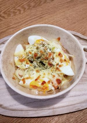サーモンとゆで卵のマヨグラタン-レシピのメイン写真