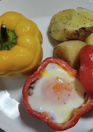 パプリカ肉詰めオーブン焼(失敗の記録)-レシピのメイン写真