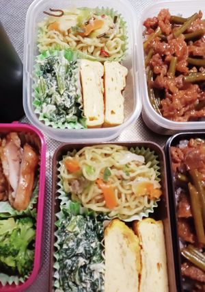 高校生息子、旦那、娘弁当(12/8)-レシピのメイン写真