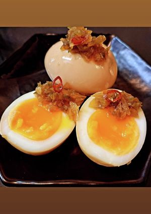 【薬味ねぎの煮卵】-レシピのメイン写真