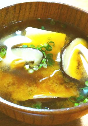 焼き椎茸のお味噌汁-レシピのメイン写真