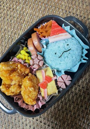 すみっこ弁当 とかげサンタ-レシピのメイン写真