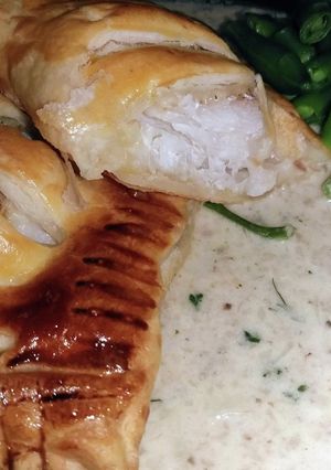 鯛のパイ包み焼き(きのこホワイトソース)-レシピのメイン写真