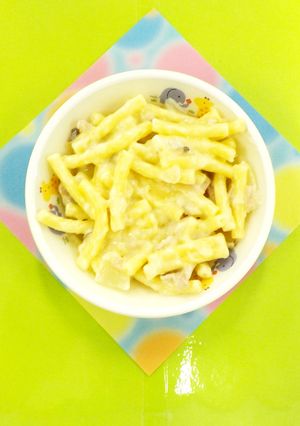 【保育園】マカロニカルボナーラ風-レシピのメイン写真