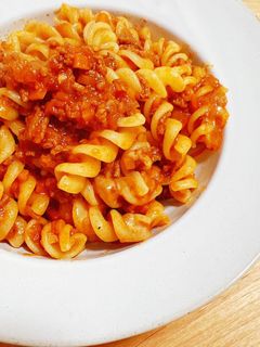 ミートソースパスタ-レシピのメイン写真