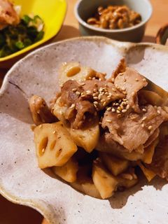 豚肉と蓮根の炒め煮-レシピのメイン写真