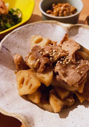 豚肉と蓮根の炒め煮-レシピのメイン写真