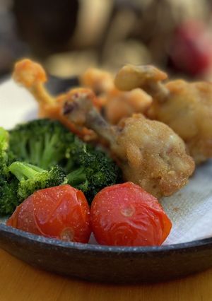 キャンプでお手軽！アヒージョ風唐揚げ-レシピのメイン写真