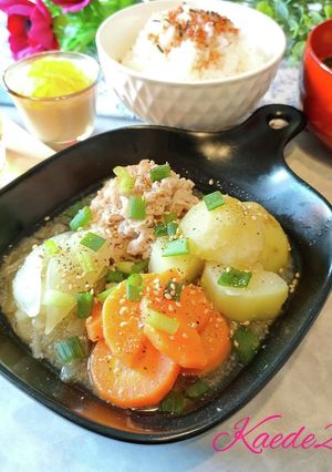 ごま油香る！簡単旨い塩肉じゃが♪-レシピのメイン写真