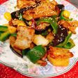 豚バラ肉とナスと銀杏のコチュジャン炒め♪