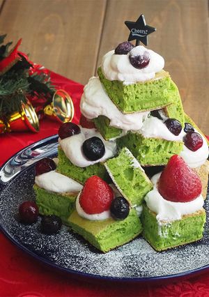クリスマスホットケーキ(バイタミックス)-レシピのメイン写真