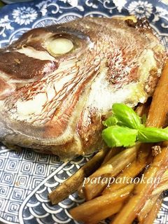 鯛のアラとゴボウの煮つけ-レシピのメイン写真