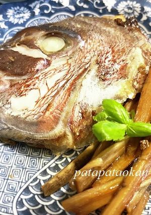 鯛のアラとゴボウの煮つけ-レシピのメイン写真