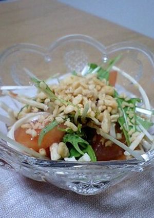 水菜のたぬきサラダ-レシピのメイン写真