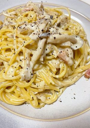 豆乳を使ったキノコクリームパスタ-レシピのメイン写真