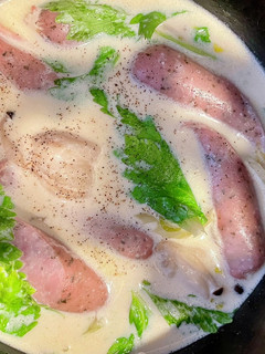 ホタテとウインナーの豆乳スープ-レシピのメイン写真