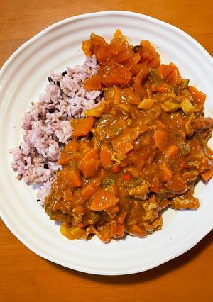 水無し野菜ジュースで煮込む濃くカレー-レシピのメイン写真