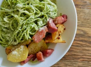 じゃがいもとベーコンのジェノベーゼパスタ-レシピのメイン写真