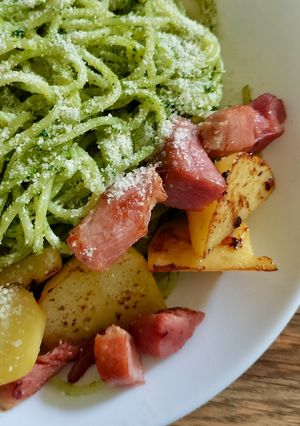 じゃがいもとベーコンのジェノベーゼパスタ-レシピのメイン写真