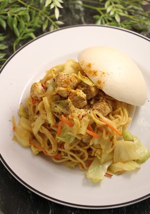 簡単！カレー焼きそばクリーミーまん-レシピのメイン写真