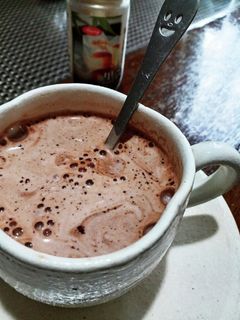 ホットミルクココアに黒蜜が甘くて美味しい-レシピのメイン写真