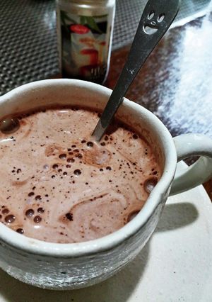 ホットミルクココアに黒蜜が甘くて美味しい-レシピのメイン写真