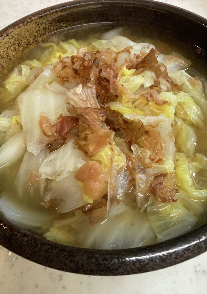 余った白菜は梅白だし煮で！-レシピのメイン写真