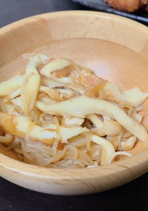 簡単おかず しらたきとキノコのバター醤油-レシピのメイン写真