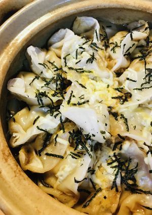プチッと鍋＋●白菜と餃子の味噌煮込み鍋-レシピのメイン写真