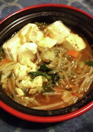 味噌ポン酢の豆腐野菜汁-レシピのメイン写真