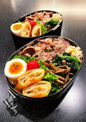 高校生弁当2022 12月9塩焼肉丼-レシピのメイン写真