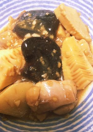 レンジで鶏肉とタケノコの煮物-レシピのメイン写真