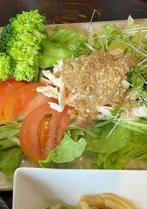胡麻たっぷりバンバンジー風サラダ-レシピのメイン写真