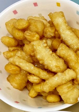 【式根島給食】いかの豆かりんとう-レシピのメイン写真