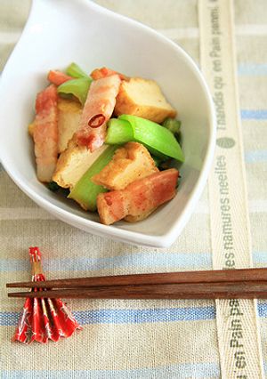 チンゲン菜と厚揚げの炒め物-レシピのメイン写真